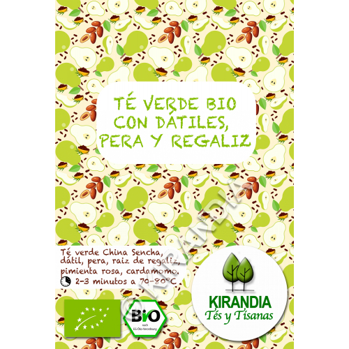 TE VERDE BIO CON DÁTILES, PERA Y REGALIZ